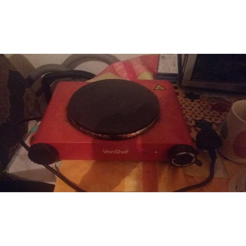 VonShef Hot Plate 1500W Single Electric Table Top Cooker Protable cooker