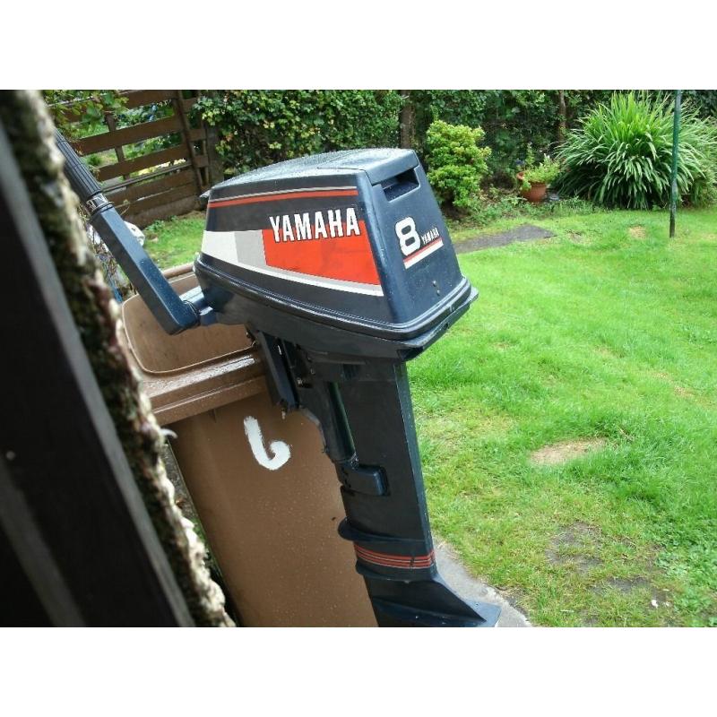 very good condition 8 hp yamaha long shaft outboard