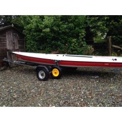 Laser Standard Sailing Dinghy with Road trailer & Launching Trolley