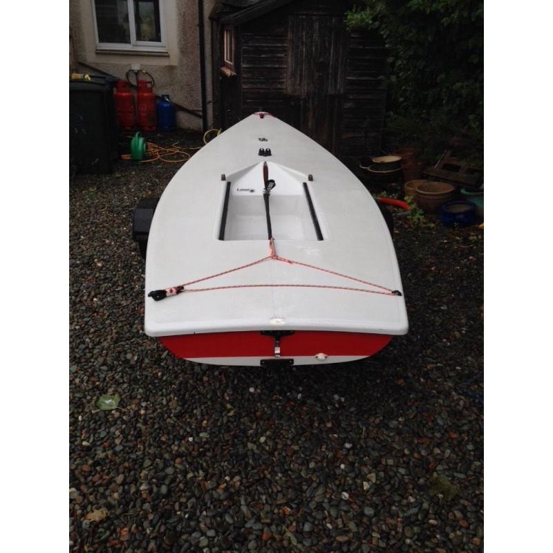 Laser Standard Sailing Dinghy with Road trailer & Launching Trolley