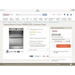 Indesit built in double oven