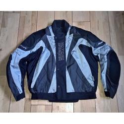 Genuine Yamaha Fazer Black/Grey Motorcycle Jacket XL with detachable lining/armored shoulders/elbows