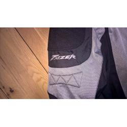 Genuine Yamaha Fazer Black/Grey Motorcycle Jacket XL with detachable lining/armored shoulders/elbows