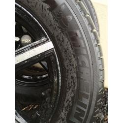 Set of 4 fox rims complete with 195/65/15 Michelin tyres