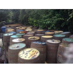 Oak whiskey barrels for home garden bar patio