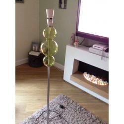 Green next glass floor lamp