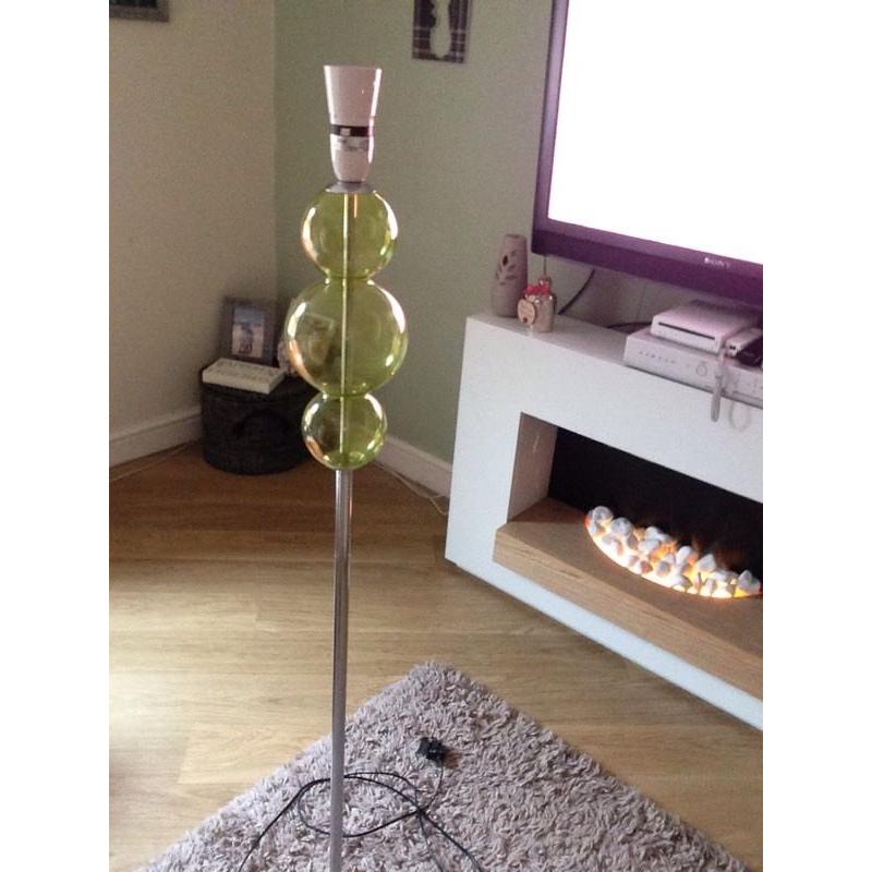 Green next glass floor lamp