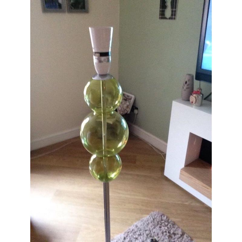 Green next glass floor lamp