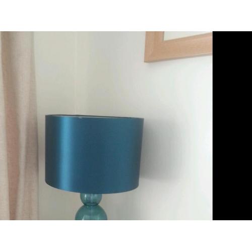 Large teal lamp