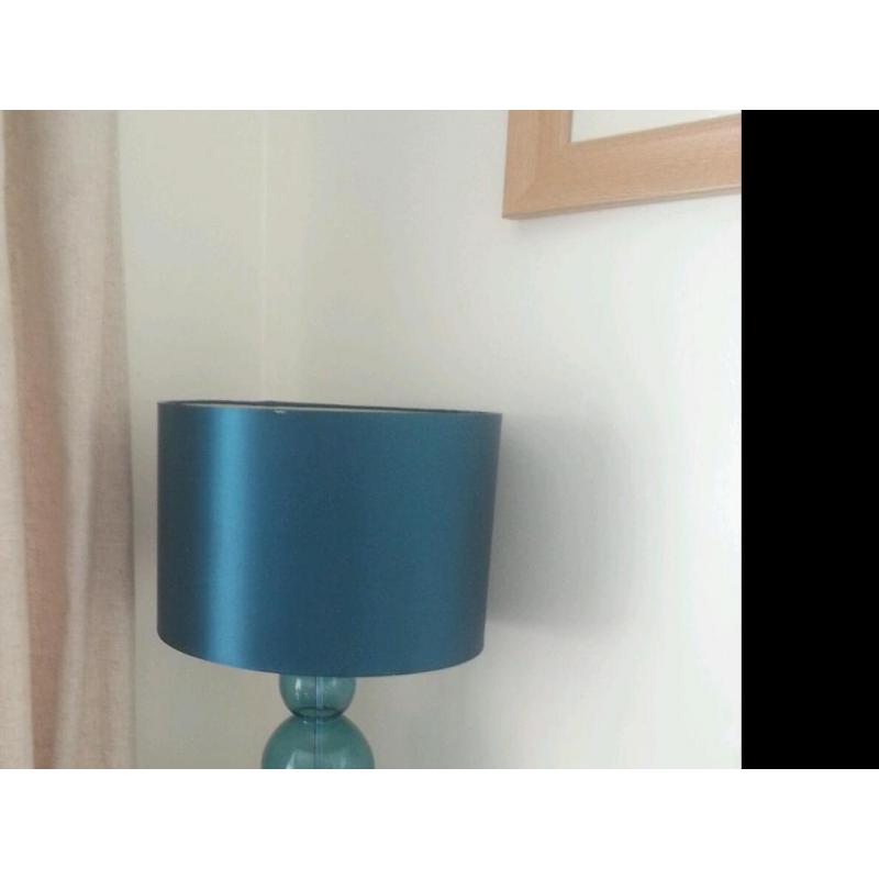 Large teal lamp