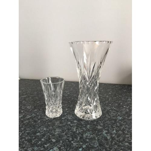 Edinburgh Royal Scot crystal vases