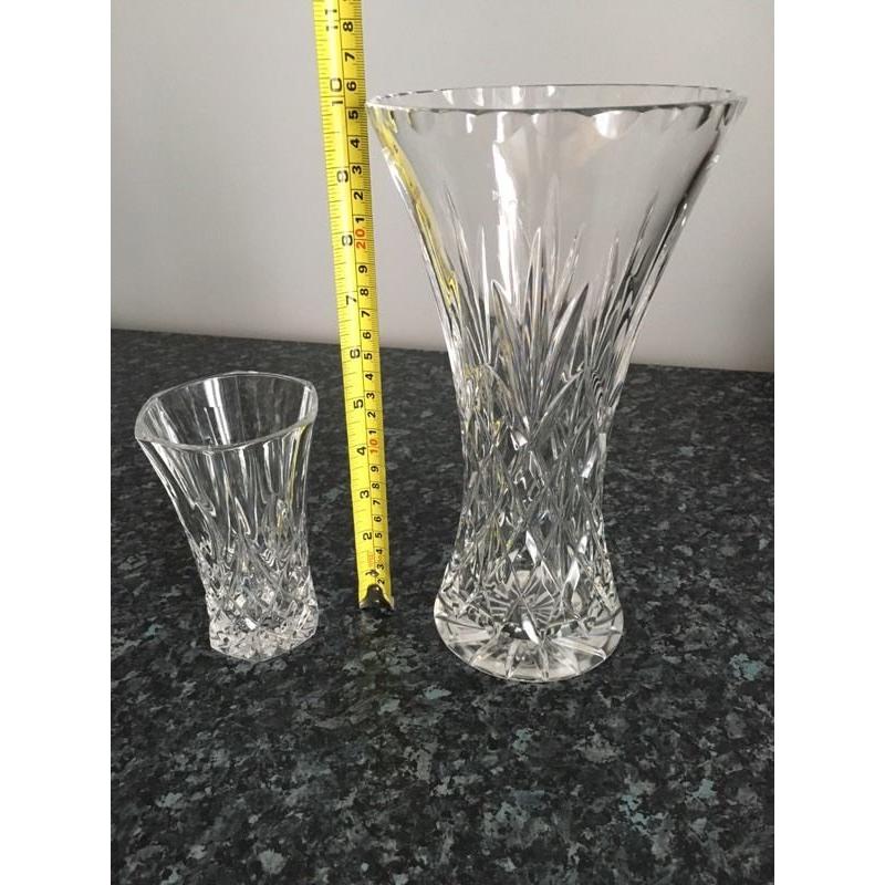 Edinburgh Royal Scot crystal vases