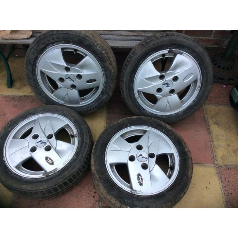 Ford Ka 14" alloy wheels and nuts.