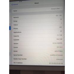 iPad Air 2 Wifi and Data. Less than a year old.