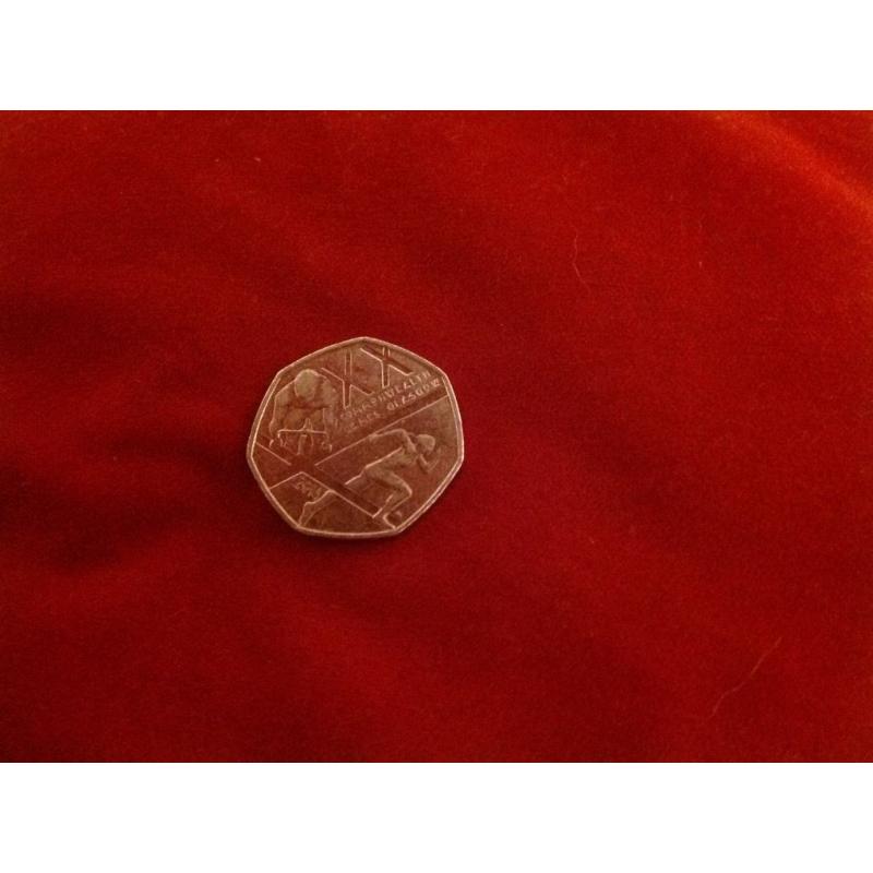 Commonwealth Games Glasgow 50 pence