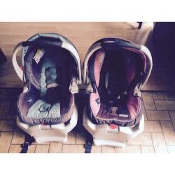 Graco twin car seats with buggy