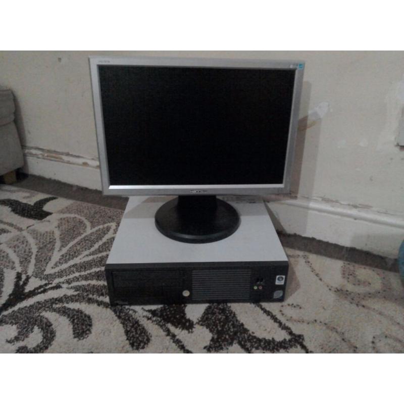 Intel core 2 Desktop PC and Monitor for sale