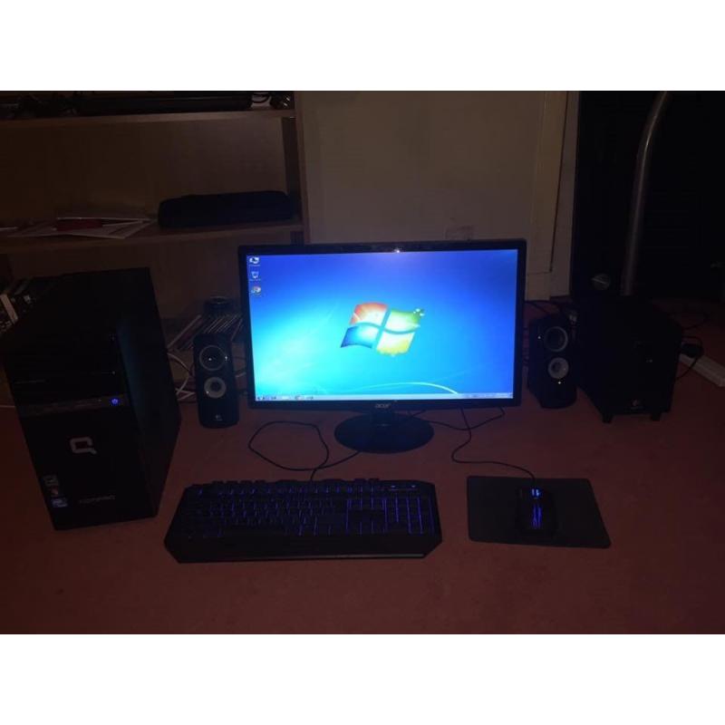desktop with 24in monitor