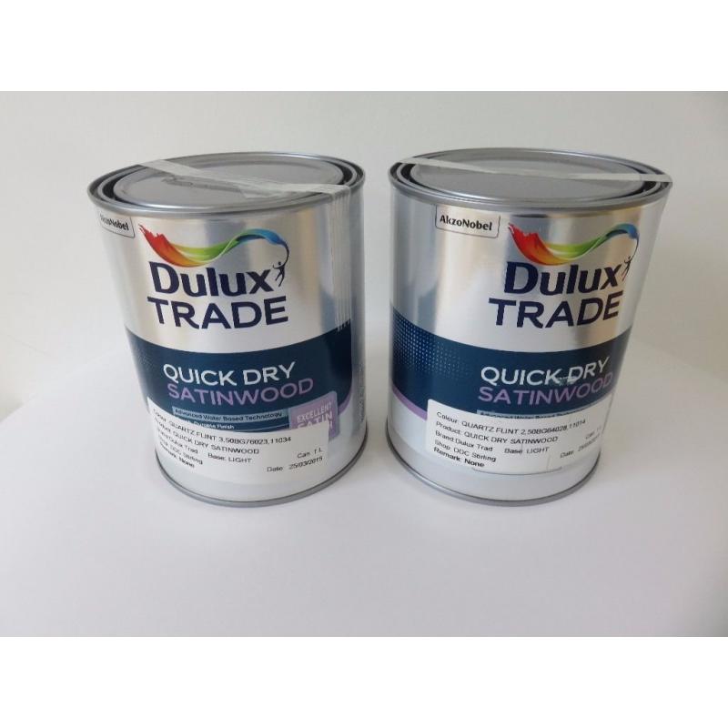 Paint, 2x1 Litre Tins Brand New Unopened Dulux Satinwood