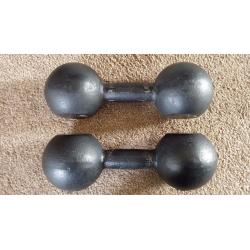 Pair of 15kg Gold's Gym Traditional Dumbbells