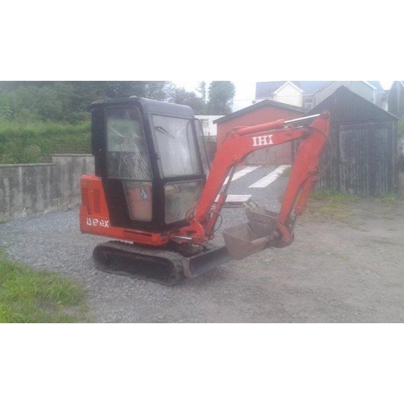 ihi hitachi 15g mini digger 1.5 ton 90s machine izusi engine runs digs tracks ok