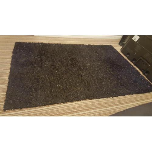 Black glitter rug