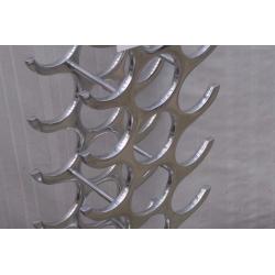 Stunning Geneva Polished Aluminium 27 Bottle Stand Alone Wine Rack