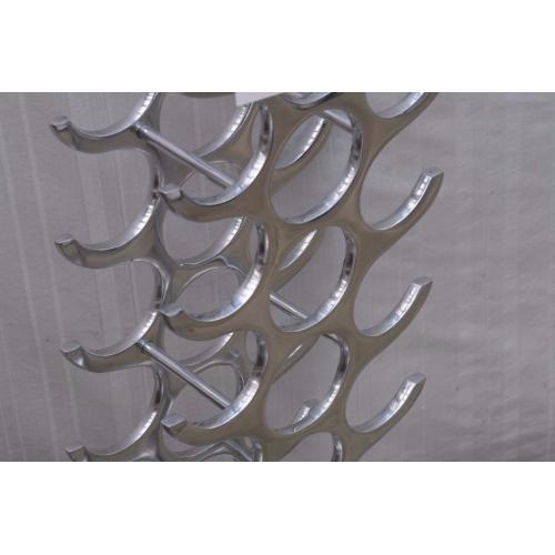 Stunning Geneva Polished Aluminium 27 Bottle Stand Alone Wine Rack