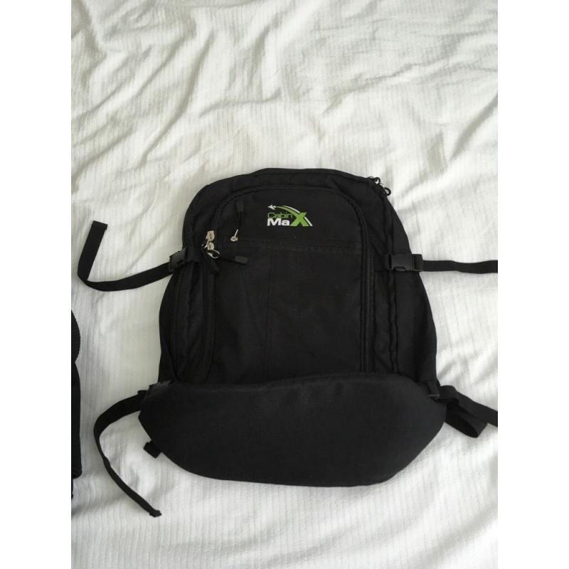 Cabin Max Metz black carry on bag/rucksack