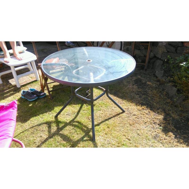 Garden glass table