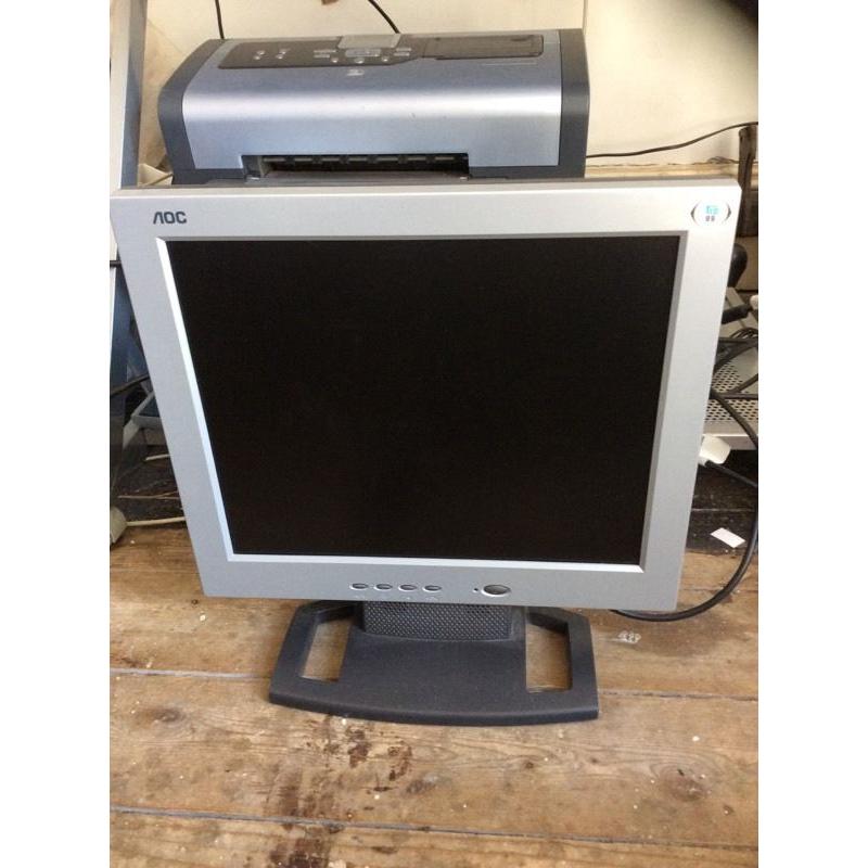 Printer, Scanner, Monitor and Desk