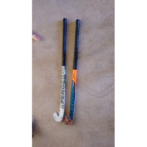 2 Wooden hockey sticks - Used - Free for collection