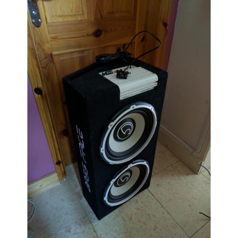 Bass Face POWER 2600W 2x12 inch Active Twin Subwoofer