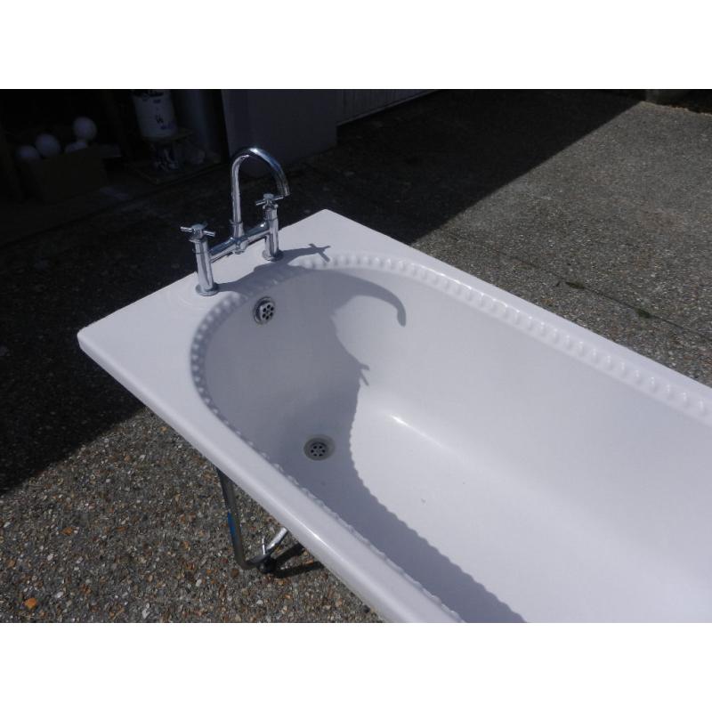 White Bath with taps