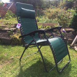 (2x) gravity sun loungers garden chairs