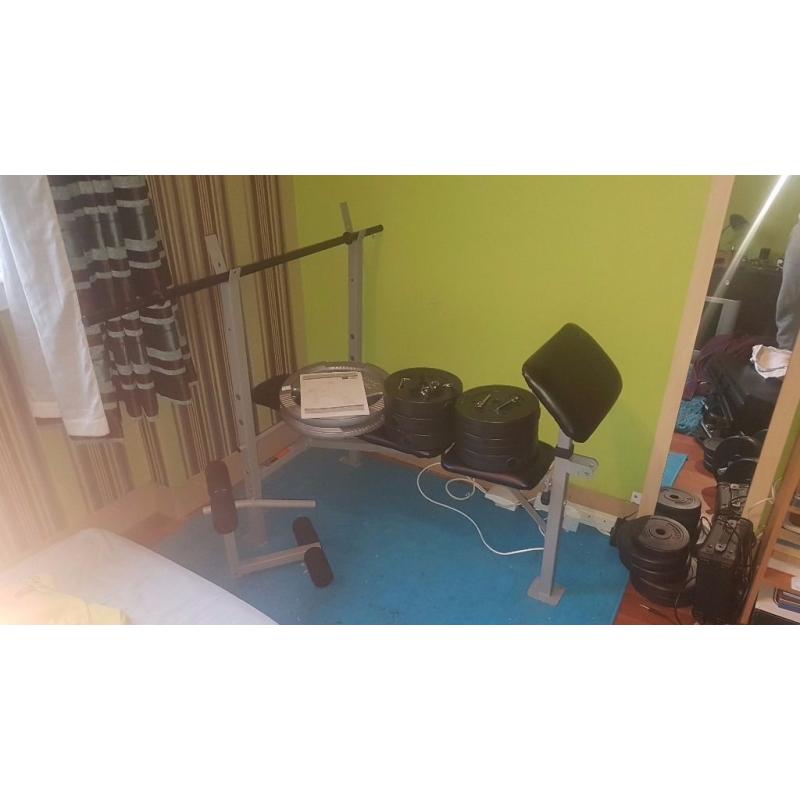 Weight Bench with 60 kg weight plates