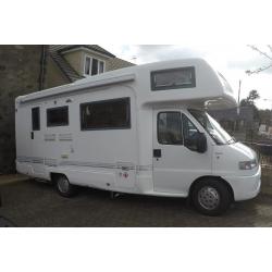 Rapido Motorhome/campervan, 6/7 berth (4 berth fixed), bunks, gas heating, garage, Fiat 2.8JTD