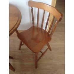Dining room table and 6 chairs.