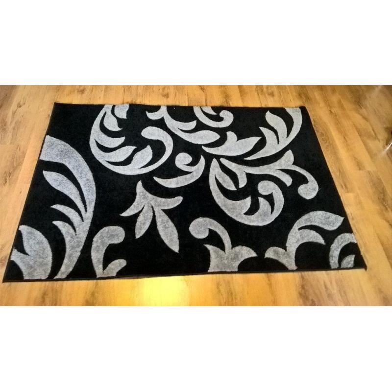 Black and grey rug