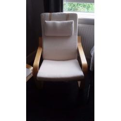 Nursing chair and footstool