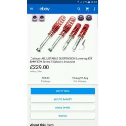 E39 coilovers