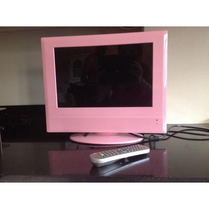 Pink LCD TV with built in DVD player