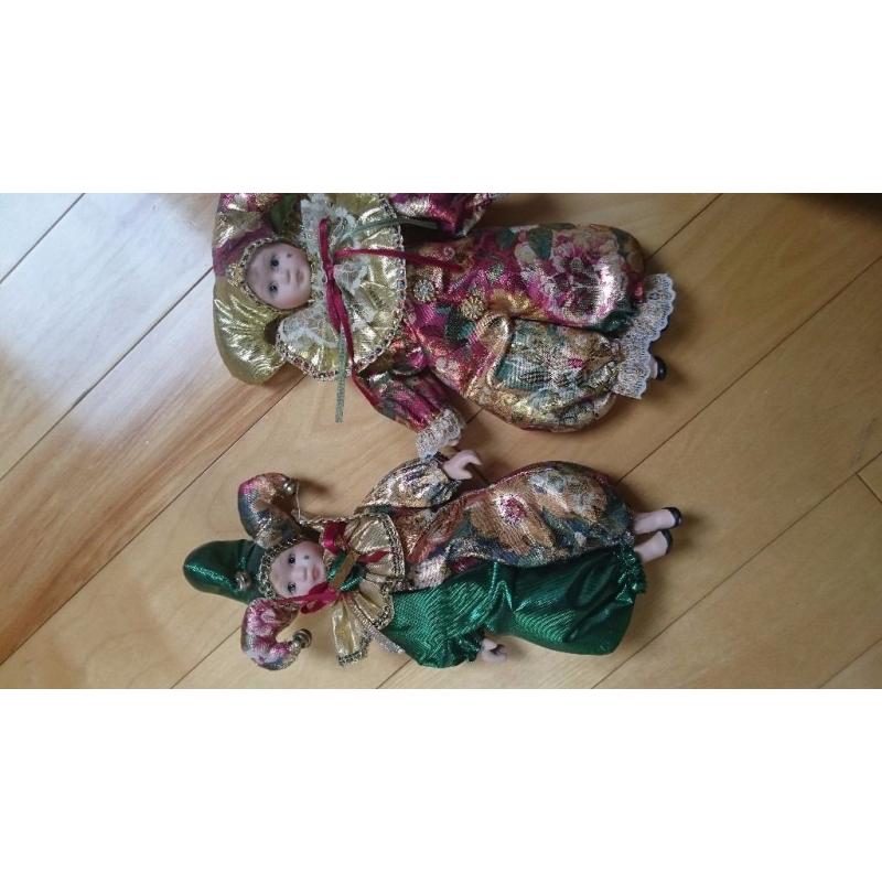 A set of Harlequin dolls