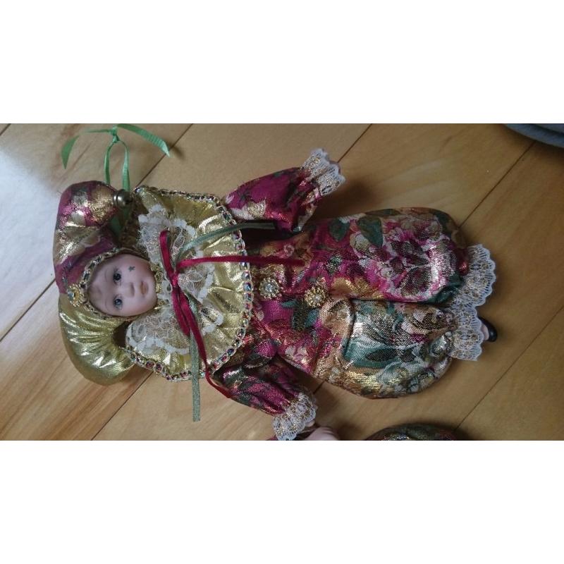 A set of Harlequin dolls