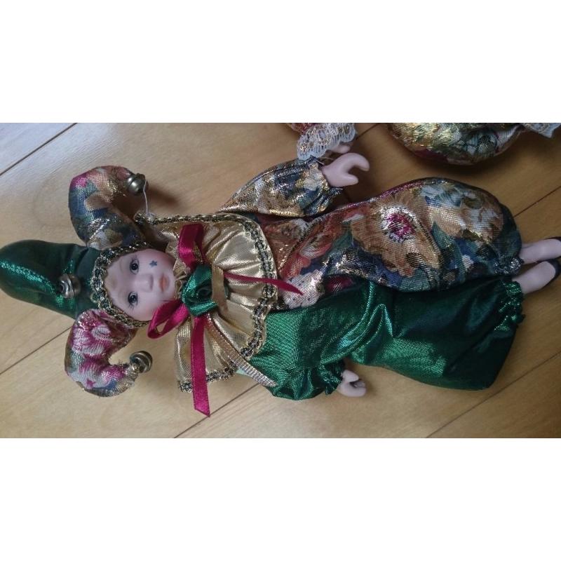 A set of Harlequin dolls