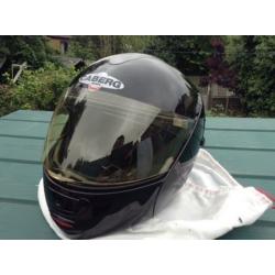 Black motorcycle helmet