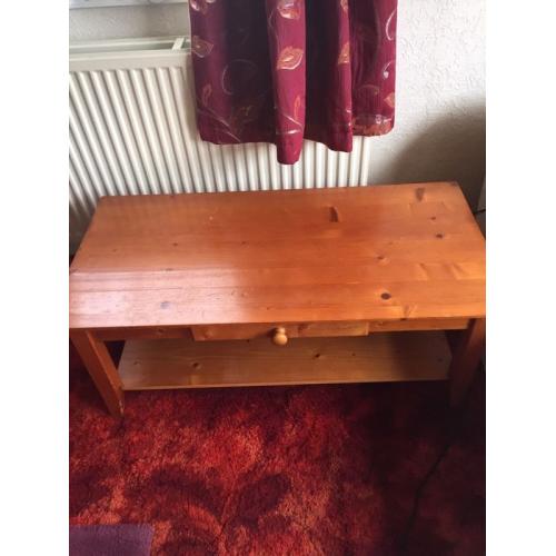 Solid coffee table