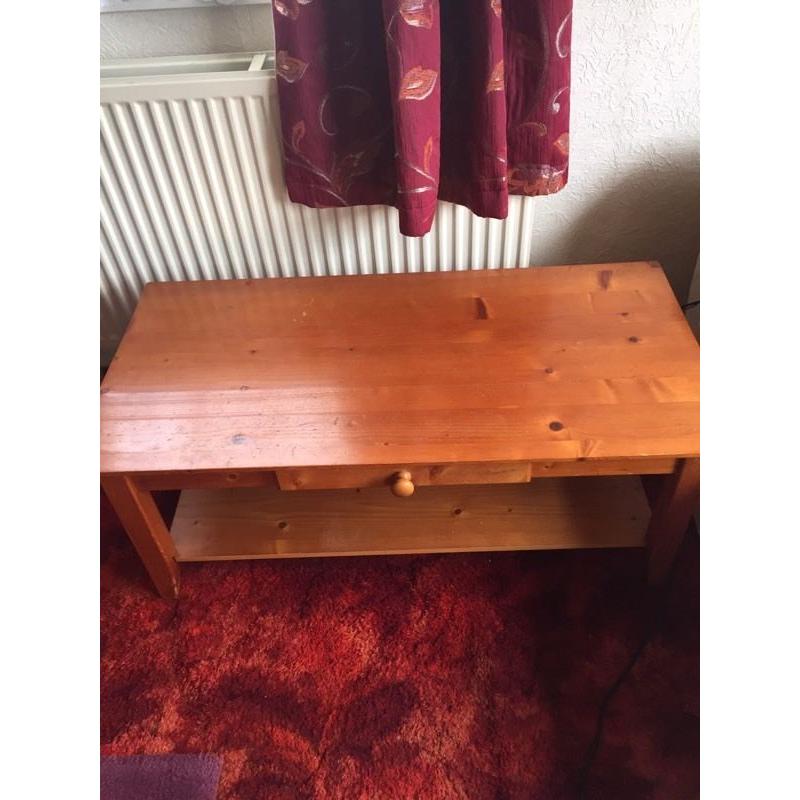 Solid coffee table