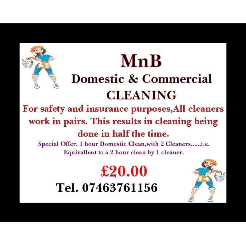 Cleaner. Domestic and Commercial. Regular and One Off Cleans