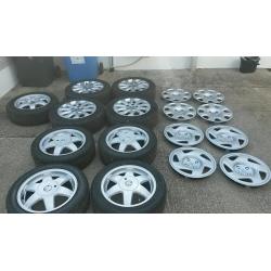 Alloys + wheel trims vauxhall peugeot sri astra 306 d turbo rims 406